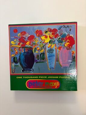 PETER MAX "Three Vases and Flowers" 1000 Piece Jigsaw Puzzle SEALED 1999